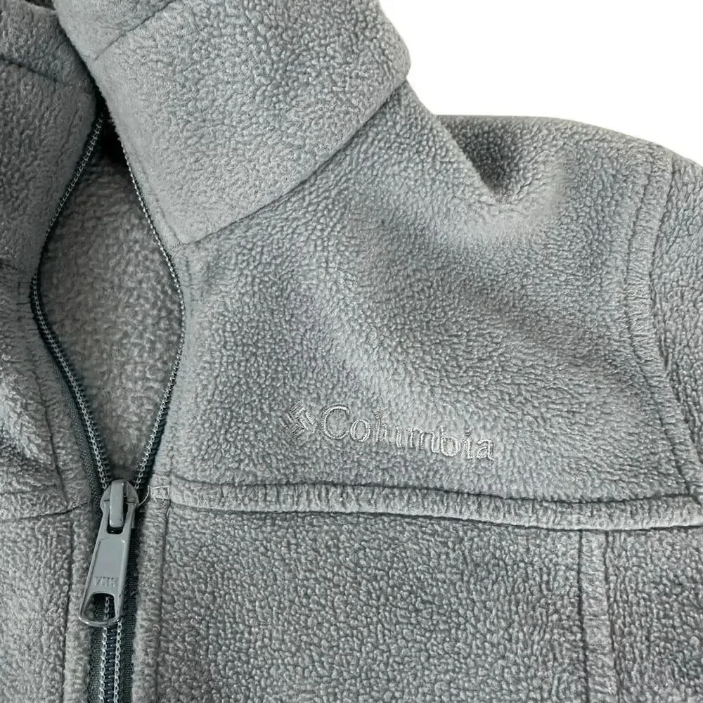 Columbia Girls Gray Fleece Full Zip size Medium 10/12
